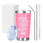 Shinhoo Personalised Birthday Gifts for Mum, 20oz Insulated Tumbler with Straw and Lid 600ml Coffee Cup Travel Mug for Mother's Day Christmas Presents