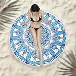 Microfiber Round Tassel Beach Towel