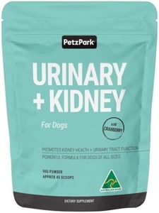 Petz Park Urinary Kidney Care for Dogs - Bladder, Kidney, Urinary Tract Supplement Dogs - Made in Australia - UTI Dogs - Cranberry, Nettle Seed, D-Mannose - 90g