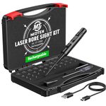 MidTen Laser Bore Sight Kit, Professional Red/Green Laser Bore Sight with 32 Adapters Fit 0.17 to 12GA Cal, Multiple Caliber Bore Sight Kit, Powerful Hunting Rechargeable Bore Sight Tool