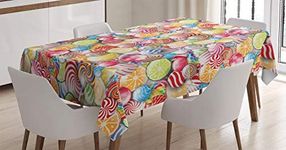 Ambesonne Colorful Tablecloth Decor