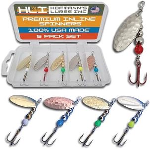Hipster Pro Pack Rooster Tail Fishing Lures - Proven Inline Spinner Baits, Premium Trout Spinners for Trout and Salmon River Fishing, 100% USA Made by Hofmann's Lures (Hammered Series)