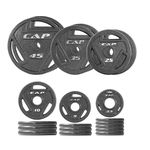 CAP Barbell 285 lbs 2-Inch Olympic Cast Iron Plate Weight Set