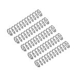 sourcing map Compression Spring, 5Pcs 304 Stainless Steel, 4mm OD, 0.5mm Wire Size, 20mm Free Length, Silver Tone