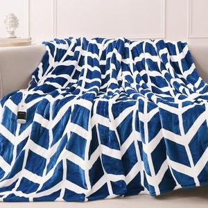 VENTIMI Electric Blanket Heated Throw, 72" x 84" Heated Blanket with 9 Heat Levels & 2 to 10 Hours Auto Off, Fast Heating Blankets with ETL & FCC Certification, Navy