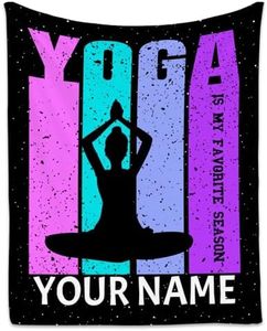 Personalized Yoga Gifts, Yoga Blanket for Girls Yogis, Custom Gift for Her&Daughter, Flannel Throw Blankets for Sofa Bed, 60"x80" Soft Cozy Kids Throws for Outdoor Travel