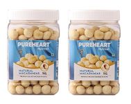 Pureheart Natural Macadamia (650 gm, Pack of 2)- Premium Australian Macadamia Nuts, Rich in Antioxidants - Whole, Exotic, and Crunchy Dry Fruits, Ideal Snacks, No Additives - Reusable Jar