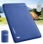 Double Sleeping Mats for Camping, Elegear CumbreX™3.1" Memory Foam Camping Mattress R-Value 9.5 with Built-in Electric Pump Pillow, Foldable Travel Cot Mattress Foam Sleeping Pad Floor Mats, Blue