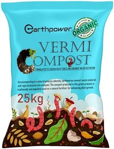 EARTHPOWER Vermicompost for Plants 25kg | Manure for Home Gardening | Organic Fertilizer for Plants Home Garden | Vermi Compost for Plants