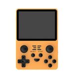 Cawevon RGB20S Handheld Game Console, 3.5 Inch Retro Video Game Console with 128G Card & 20000 Games, Open Source Game Player for Kids Adults (Yellow, 128G)