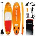 CHAMPIONPLUS Inflatable Stand Up Paddle Board, 10'6" Standup Paddleboard SUP Accessories, Non-Slip Deck Leash, Sports Camera Mount Slot, Outdoor Options for Youth & Adult