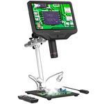 Andonstar AD409 Pro HDMI Digital Microscope, 10.1" Soldering Microscope, 300X USB Electron Microscope Camera, Pro PCB Soldering, Compatible with Windows PC