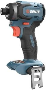 SENIX PDIX2-M2-0 20 Volt Max* X2 1/4-Inch Cordless Impact Driver, 4-Speed Battery Screwdriver with Brushless Motor and LED Light, 130 Foot-Pounds of Max Torque, Tool Only, Battery Not Included