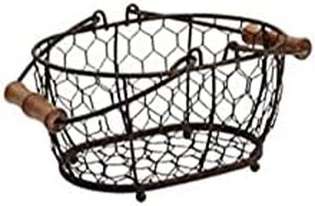 T & G Woodware – Provence Cesta Ovalada wireware, marrón rústico, pequeño