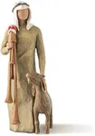 Willow Tree Zampognaro (Shepherd with Bagpipe), Sculpted Hand-Painted Nativity Figure