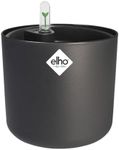 elho B.for Soft Round Flower Pot with Self Watering Insert - 100% Recycled Plastic - Plant Pots Indoor - Ø 22 cm - Black/Anthracite