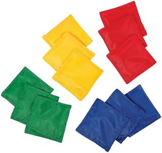 Franklin Sports 5" x 5" Nylon Bean Bags (Set of 12) - Perfect for use in schools