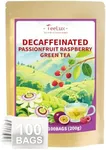 TeeLux Decaf Passionfruit Raspberry Green Tea, Passion Fruit & Raspberry Flavored Decaffeinated Green Tea, Aromatic & Refreshing, 100 Count
