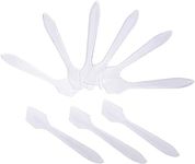 Senkary 200 Pack Cosmetic Makeup Spatulas Small 3.2 Inch Disposable Plastic Spatula Facial Skincare Face Mask Spatula (Translucent)