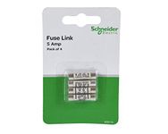 Schneider Electric Exclusive - Fuse Cartridge, 5A, 5Amp, Fuses Assorted, Mains Household UK, Black, 400113, Pack of 4