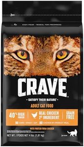 CRAVE Grain Free Adult High Protein Natural Dry Cat Food with Protein from Chicken, 4 lb. Bag
