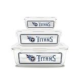 NFL Tennessee Titans Glass Food Con