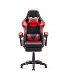 R RUNILEX Gaming Racing Style Ergonomic Premium Office Chair Includ High Back Computer Leather Adjustable Gaming Chair with Adjustment Armrest, Headrest and Lumbar Pillow (Black & Red)