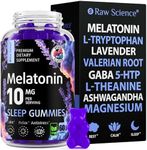 Melatonin Gummies - Supplement for Adults with Melatonin 10mg, Ashwagandha, Magnesium, Vitamin B6, Calcium - Calm, Relax & Support: Inositol, L-Theanine, GABA, 5HTP, Lemon Balm, 60 gummies