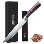 PAUDIN Carving Knife, Sharp Kitchen Knife 8 Inch, German High Carbon Stainless Steel Forged Sushi Knife with Wooden Handle, Ideal for Home Restaurant & Outdoor Use, Come with Gift Box