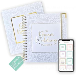 Award Winning 2025 | Luxury White & Gold UK Wedding Planner book organiser | Engagement Gift for Brides & Grooms | A Beautiful Complete Organiser Diary with Matching Gift Box & Smartphone App