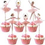 Humyoun 36 Ballerina Cupcake Kit Colorful Ballet Tutu Dancer Girls Cupcake Toppers Ballet Slipper Cupcake Picks Dancing Cake Dessert Muffin Toppers for Wedding Baby Shower Birthday Party