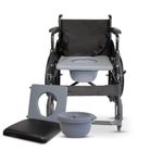 Everactiv by HCAH 2 in 1 Foldable Wheelchair for Regular & Commode Use | Portable and Versatile Mobility Solution with Removable Top-seat for Commode Usage | Comfortable Seating | and Armrests