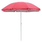 RAINPOPSON Outdoor Garden Patio Umbrella Without Stand 36n/6ft Outdoor Big Size Waterproof Super Cloth Patio Garden Outdoor Umbrella (6ft/36in) (Red)