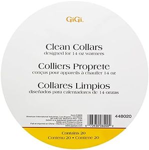 GiGi Wax Warmer Collars - Disposable Waxing Collars for 14 oz Wax Warmer - No Mess Hair Removal Protection - Easy Cleanup for Salon & At-Home Use, 20 Pcs.