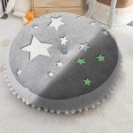 MeMoreCool Kids Floor Pillow Seating Round Floor Cushion Glow in Dark, Large Floor Pillow for Kids, Child Floor Pillow Cushion for Sitting, Big Circle Pillow Seat for Floor Playroom Reading Nook