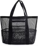 Mesh Beach Bag Extra Large Medium Small Beach Tote Bag Folding Shoulder Bag Women Summer Bag for Family Holiday Picnic Shopping Swimming Pool Kids Sand Toys Organize Grocery Storage