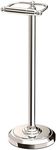 Gatco 1436PN, Freestanding Toilet Paper Holder, 22” H, Polished Nickel/Floor Standing Weighted Base Toilet Paper Holder Stand