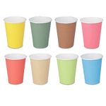 e kysa basics Paper Disposable Tea/Coffee Cups, Set of 50 pcs, 250 ml - Multicolor