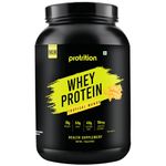 Protrition Whey Protein Powder | Tropical Mango - 1kg (29 Servings)| 26g Protein, 5.5g BCAA per SCOOP | Added Digestive Enzymes | High Protein for Muscle Growth, Strength And Recovery