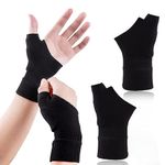 DOKLY 2 Pairs Therapy Gloves Gel Hand Wrist Support Brace Arthritis Compression for Thumb Arthritis, Sport Pain Relief Tendonitis for Men and Women Fits Both Hands