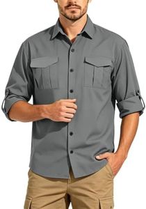 Poncho Shirts for Men Long Sleeve with Pockets,Fall Winter Outfits 2026 | Lightweight Breathable Cooling Sun Protection Quick Dry Button Down Shirt Jacket,Mens Work Shirts for Outdoor Hiking,Safari