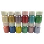 UKIYO international® - Mica Color for Candle Making Dyes Pigment Powder Colors 15g Each Soap Making Epoxy Resin Art Craft Nail Jwellery Multi Colour (Pack of 12 Shades) (B)