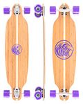 White Wave Bamboo Longboard Skateboard Complete (Bandit)