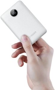 VEGER Power Bank 10000mAh, sottile e leggero Caricabatterie Portatile da Carica Rapida con LED Display, Mini Batteria Esterna universale con 2 Ingressi e 2 Uscite Compatibile con iPhone, iPad, Huawei