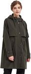 Orolay Women's Long Windbreaker Hooded Light Jacket Active Outdoor Anoraks Peat XL