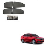 Kozdiko Premium Custom Fit Car Sun Shades Fix Curtains Non Magnetic Mesh Compatible for Honda Amaze New (2018-2024)