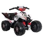 INJUSA - Mercedes Benz ATV 12V Electric Quad, for Children +2 Years, with Reverse Gear, Rubber Bands on Wheels and Pedal Accelerator, Max. Speed 6 km/h, White Colour