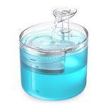 NPET WF100 Cat Fountain, 1.6L Automatic Pet Water Fountain Dog Water Dispenser with 2 Flow Modes, Bottom Suction LED Light Quiet Pump for for Cats & Small Dogs (WF100 BL-Light)