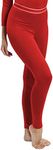 Rocky Women's Thermal Bottoms (Long John Base Layer Underwear Pants) Insulated for Outdoor Ski Warmth/Extreme Cold Pajamas (Red - X-Small)