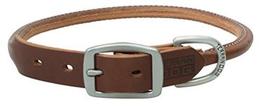 Terrain D.O.G. Bridle Leather Rolled Dog Collar, 25" (23-26 in., 1 in. Width)